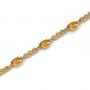 14K Yellow Gold Oval Citrine and Diamond Bracelet