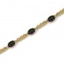 14K Yellow Gold Oval Mystic Topaz and Diamond Bracelet