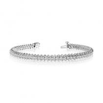 14K White Gold Diamond S Bracelet