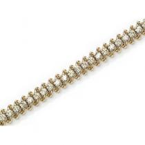 14K Yellow Gold Diamond S Bracelet