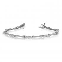 14K White Gold Diamond Bracelet