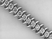 14K White Gold Diamond Bracelet