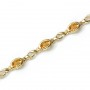 14K Yellow Gold Oval Citrine Bracelet