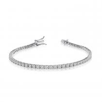 14k White Gold 4 Ct Diamond Tennis Bracelet