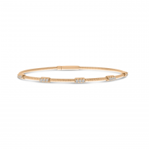 14K Rose Gold Flexible Diamond Bracelet