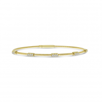 14K Yellow Gold Flexible Diamond Bracelet