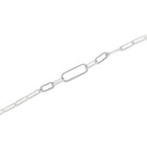 14K Yellow Gold Triple Paperclip Diamond Bracelet