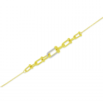 14K Yellow Gold U Link Chain Bracelet