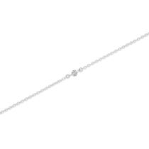 14K White Gold Dashing Diamond Cable Chain Permanent Bracelet
