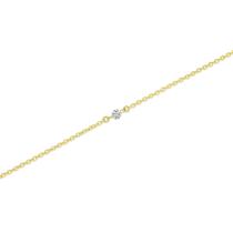 14K Yellow Gold Dashing Diamond Cable Chain Permanent Bracelet