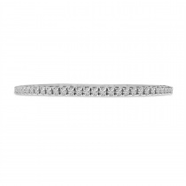 14K White Gold 4.22 Ct Diamond Stretch Tennis Bracelet