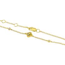 14K Yellow Gold Opal and Diamond Clover Chain Bracelet