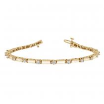 14K Yellow Gold Diamond Bracelet