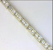 14K Yellow Gold Diamond Channel Bracelet