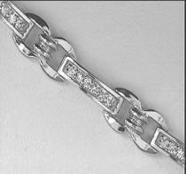 14K White Gold Diamond Bracelet