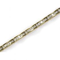 14K Yellow Gold Diamond Channel Bracelet