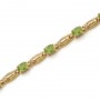 14K Yellow Gold Oval Peridot Bracelet