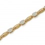 14K Yellow Gold Oval Opal Bracelet