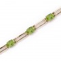 14K Yellow Gold Oval Peridot Bracelet