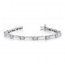 14K White Gold Diamond Bracelet