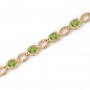 14K Yellow Gold Oval Peridot Bracelet