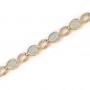 14K Yellow Gold Oval Opal Bracelet