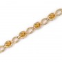 14K Yellow Gold Oval Citrine Bracelet