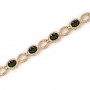 14K Yellow Gold Oval Mystic Topaz Bracelet