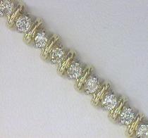 14K Yellow Gold Diamond Bracelet