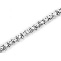 14K White Gold Diamond Bracelet