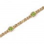 14K Yellow Gold Oval Peridot Bracelet