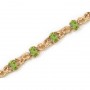 14K Yellow Gold Oval Peridot Bracelet