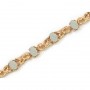 14K Yellow Gold Oval Opal Bracelet