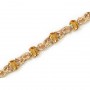 14K Yellow Gold Oval Citrine Bracelet