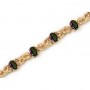 14K Yellow Gold Oval Mystic Topaz Bracelet